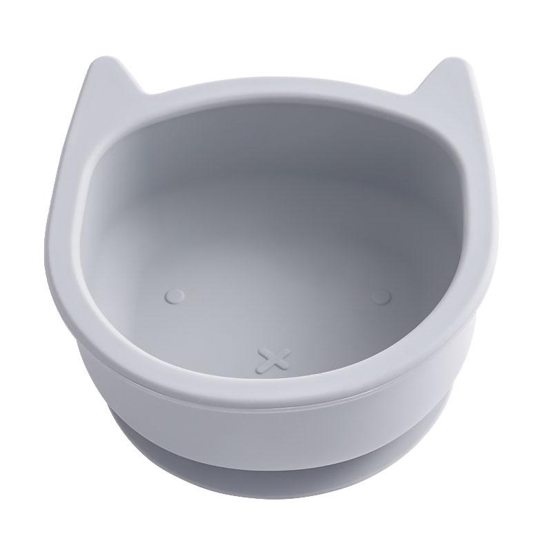 

1 шт. миска для кормления Kawaii Kitten Kids, детская посуда, водонепроницаемая твердая миска для еды, силиконовая посуда для приготовления пищи