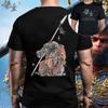 Black Myth Wukong Print Cotton T-shirt Wukong Game  Group Image Pattern Men's Short-sleeved Shirt Monkey King Tshirt Tops