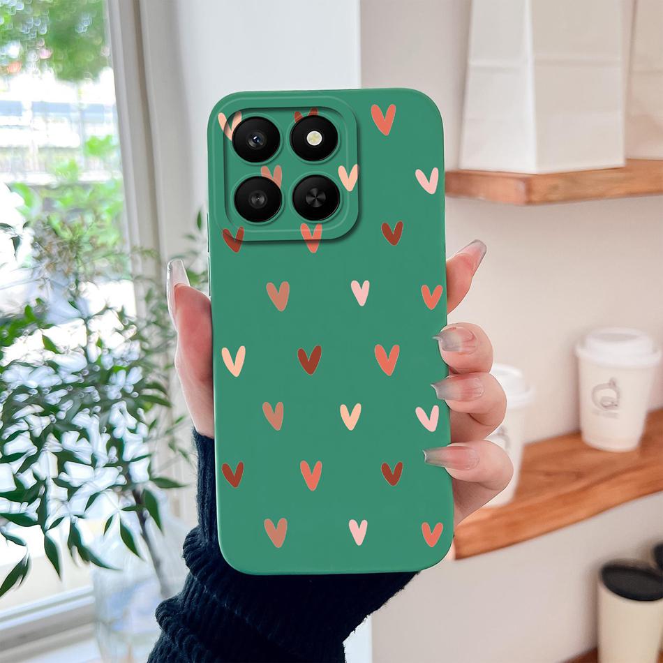 For Honor X7D X9D Case Colorful Hearts Soft Liquid Silicone Full Protection Phone Back Cover For Honorx7d Honorx9d Fashion Funda
