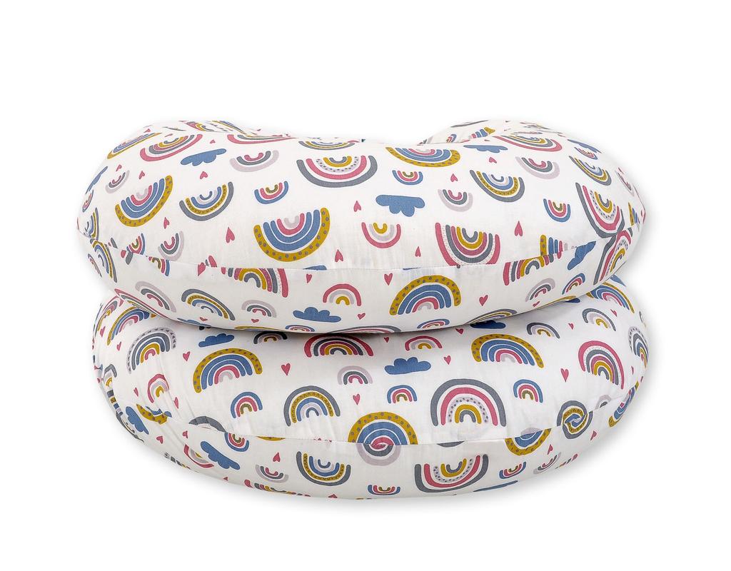Pregnancy pillow type C removable cover pillow for pregnant women, for feeding - rainbow