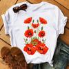 Women Graphic Flower Floral Printed T-shirts Cute 90s Style Vintage Print Tops Lady Tees Clothing Female T Shirt Womens T-Shirts