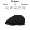 Retro Newsboy Caps Men British Painters Hats Autumn Winter Berets Side Buckle Light Plate Flat Cap Hip Hop Berets