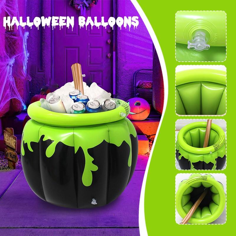 2025 Halloween Inflatable Witch Pot Multi-Functional Ice Bucket Party Horror Decor Halloween Party Atmosphere Decorative