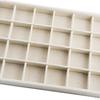 Jewelry Display Tray with Compartment Multi-purpose Stackable Box Beige
