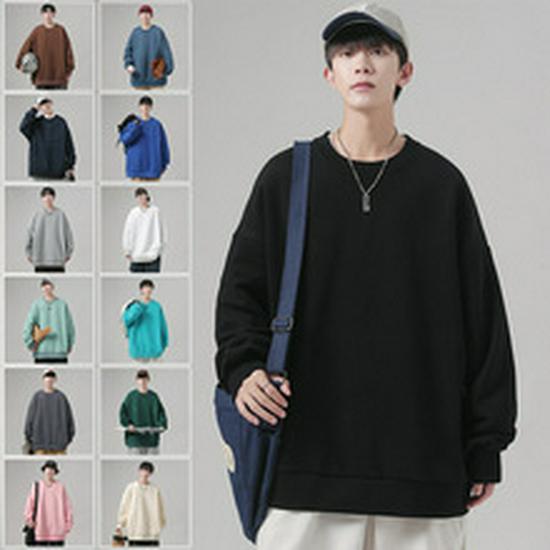 Men's 2026 Spring Hong Kong Style Loose Stand Collar Jacket for Trendy Couples and Students.