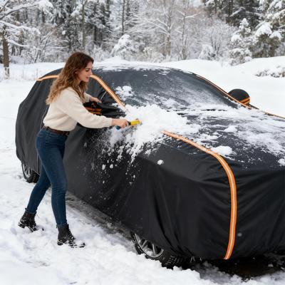 Vodotěsný potah na auto do každého počasí Odolný proti povětrnostním vlivům Vnější plné krytí Potah na auto do chladného počasí pro garáž Parkoviště Cestování Silnice
