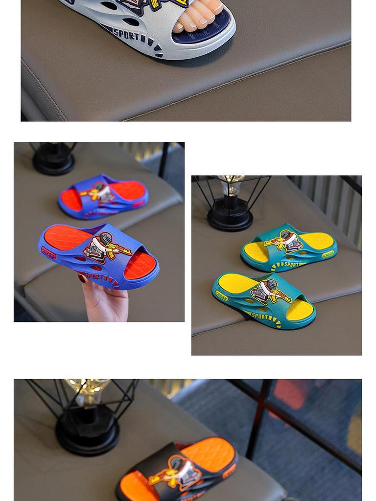 Kids Non-Slip Cartoon Slippers for Indoor & Bath - Cute Summer Design for Boys, Girls & Parent-Child