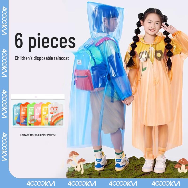 Kids Portable Disposable Rain Poncho