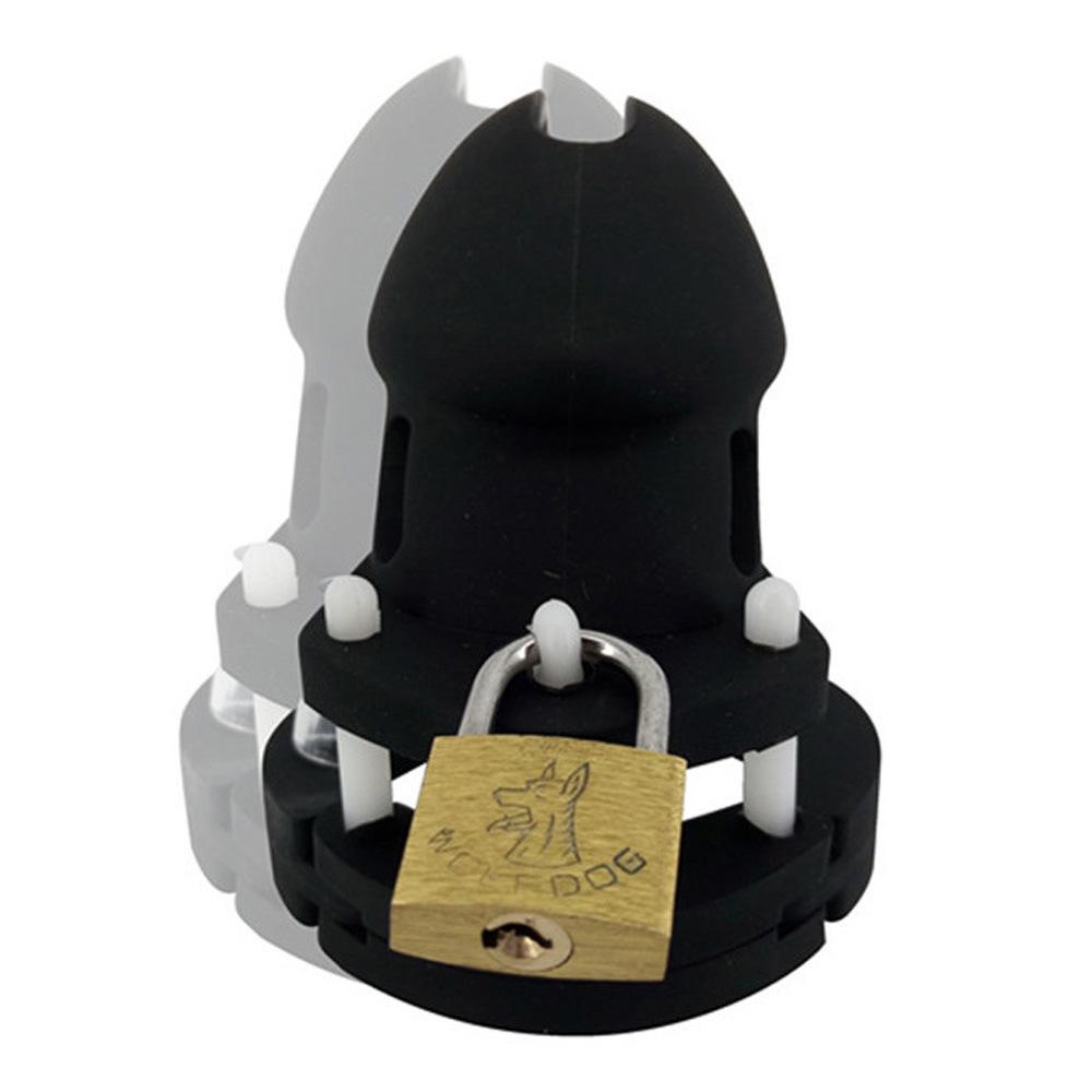 Male Silicone Cb Lock Chastity Lock Penis Cage Adult Sex Toys Cock Cage Slave Cuckold Torture Scrotum