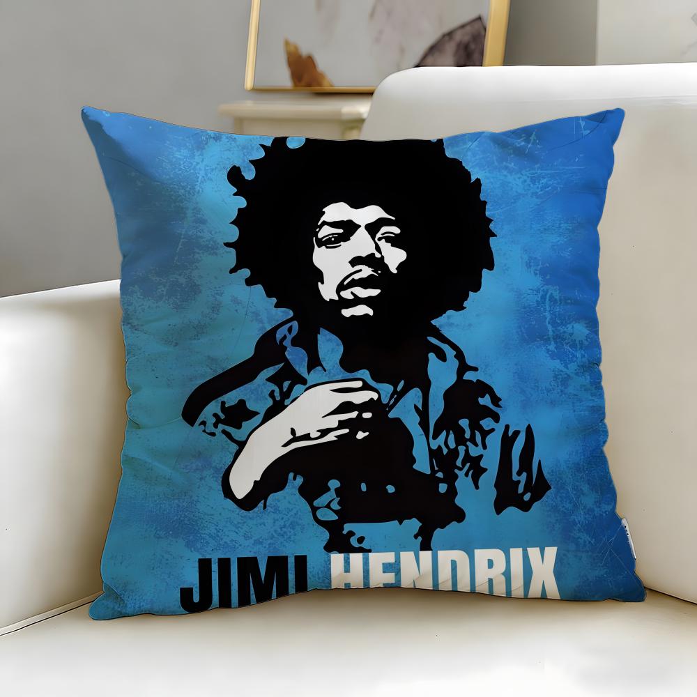Klasický zpěvák Jimi Hendrix Povlak na polštář Měkký a snadno pratelný Povlak na polštář – Univerzální pro pohovku, postel, cestování a kancelář