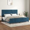 VidaXL Bed Frames with Headboard Dark Blue 200x200 Cm Velvet3125901