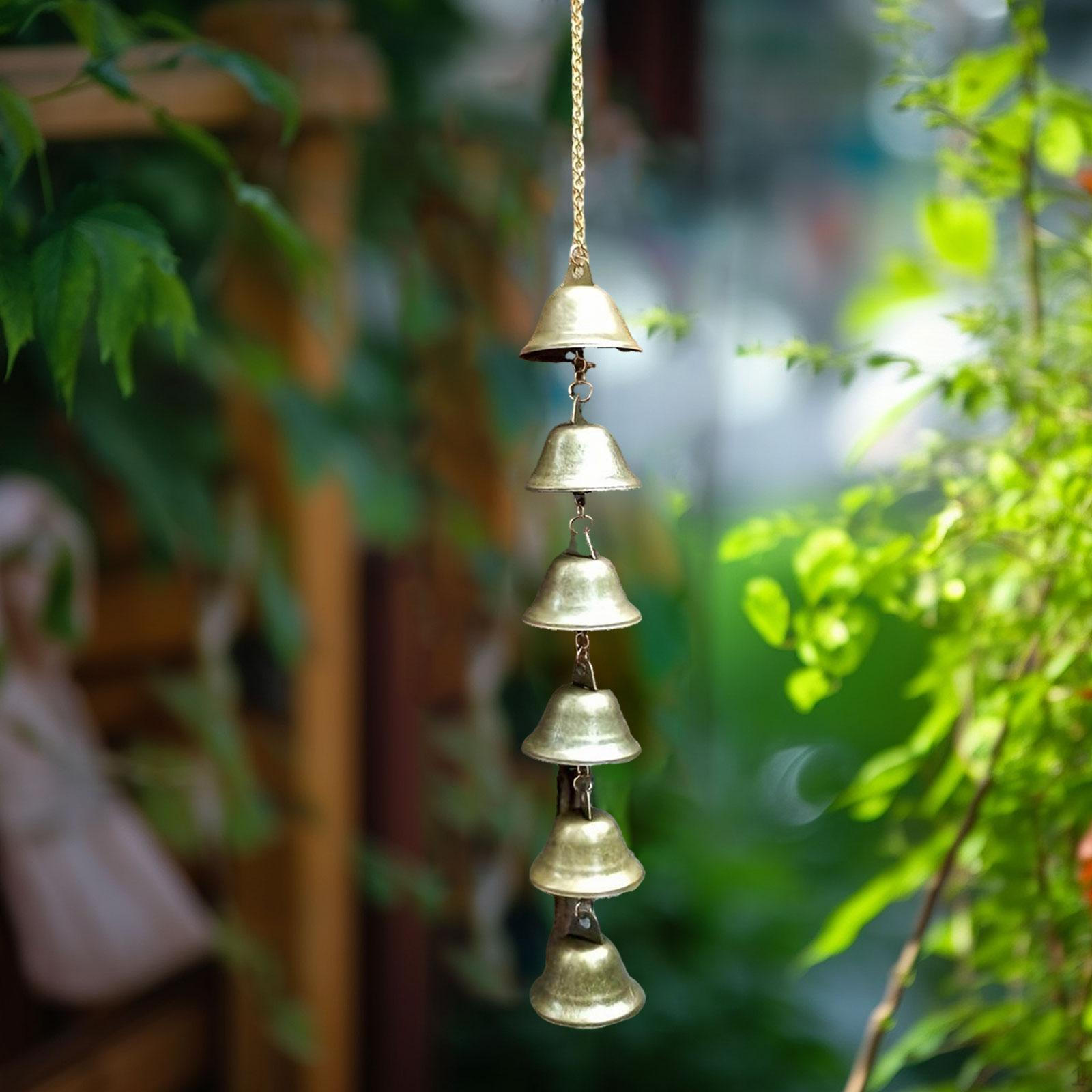 

Wind Chimes Christmas Decoration Bells Decorative Memorial Crafts Retro Hanging Patio Outdoor 6 Bells