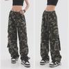 2025 High-Waist Camouflage Denim Freizeithose: Trendiger Unisex-Stil für den Alltag.