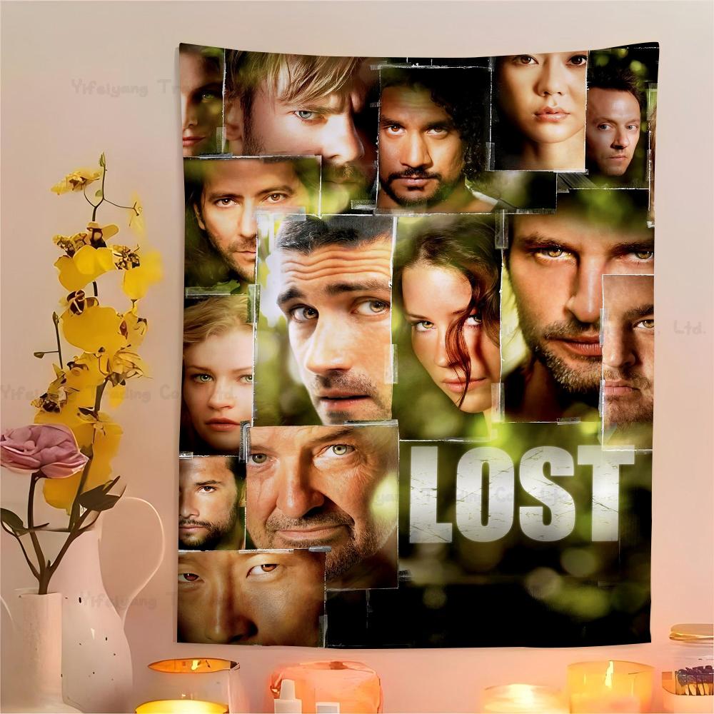 

Classics TV series Lost Anime Tapestry Hippie Flower Wall Carpets Dorm Decor Wall Hanging Home Decor 74x94cm(29x37in)