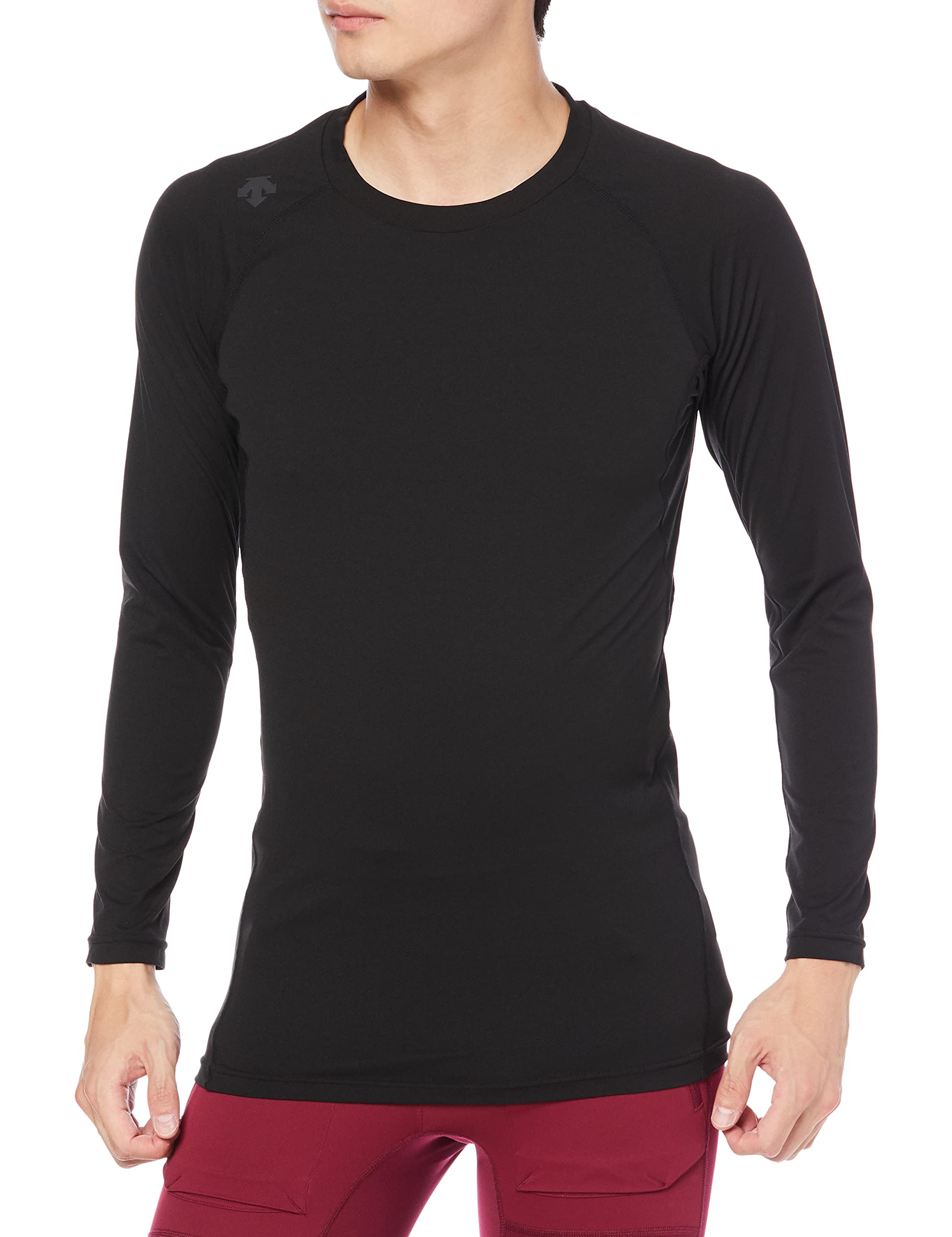 

Спортивное термобелье с длинным рукавом Descente, размер S, черное,