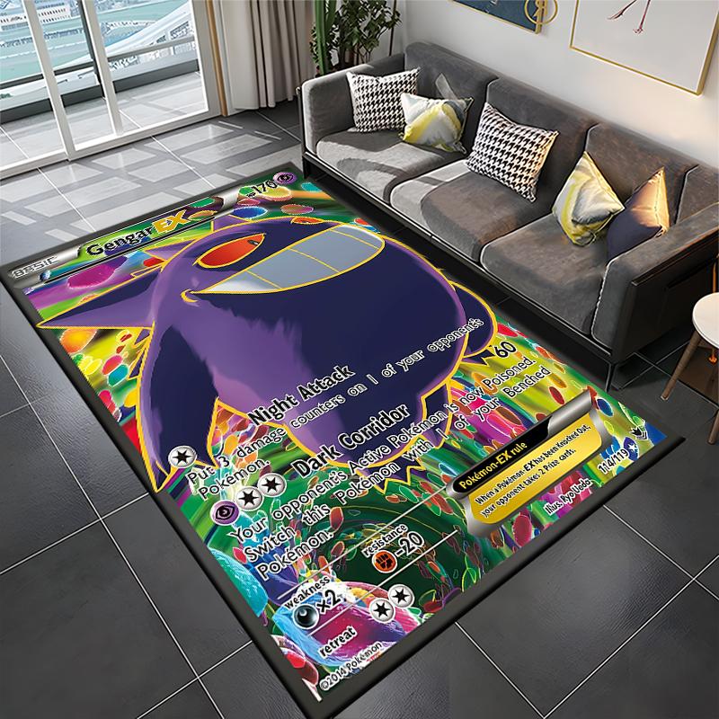 

Pokemon Full Character horror gengar Pattern Carpets Bedroom Play Mat Rug Bedroom Carpet Livingroom Crawl Mat Christmas Gift R 160cmx200cm