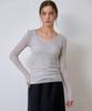 LAMINEZ Two-Way Layered T-Shirt - Gray