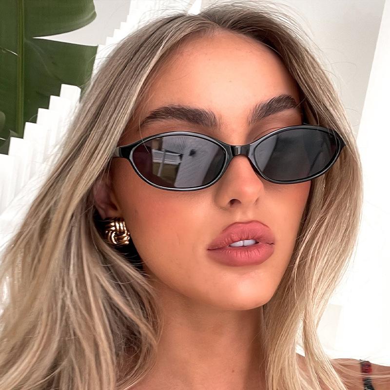 Yumomo retro dark brown oval Sven YK glasses concave shape plain artifact flat mirror junior high school student