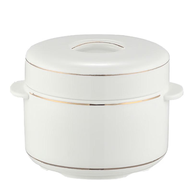 450ml Gold Rim Ceramic Double Boiler Stew Pot