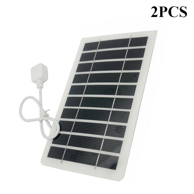 Solar Panel 2W With USB Outdoor Phone Charger Waterproof For Hiking And Camping Portable Solar Charging 5V Mobile Power Supply