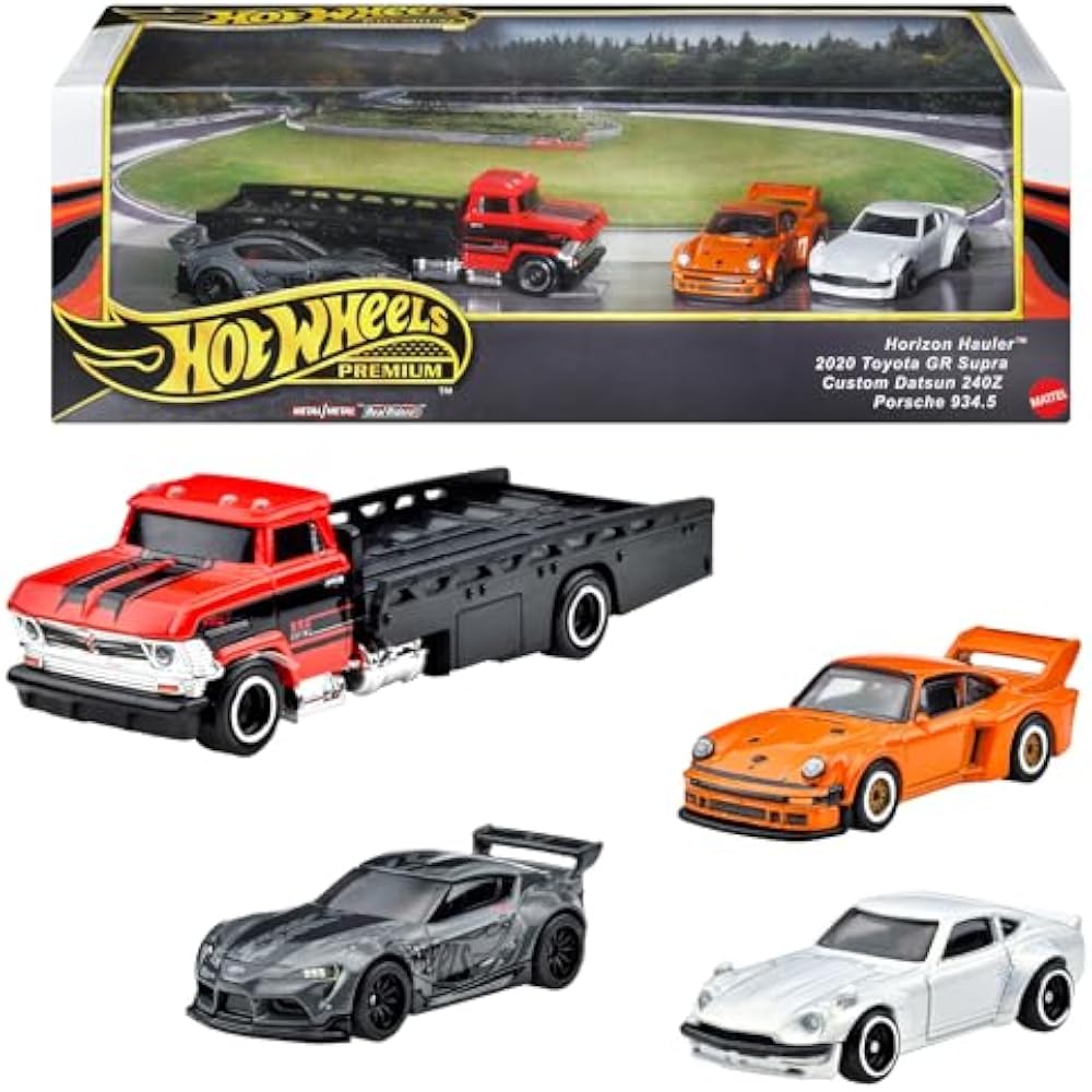 Hot Wheels Premium Collector Set Assortment - Wide Body Set, Vehicle Toys, 4 Minicars, Ages 3, Mu...