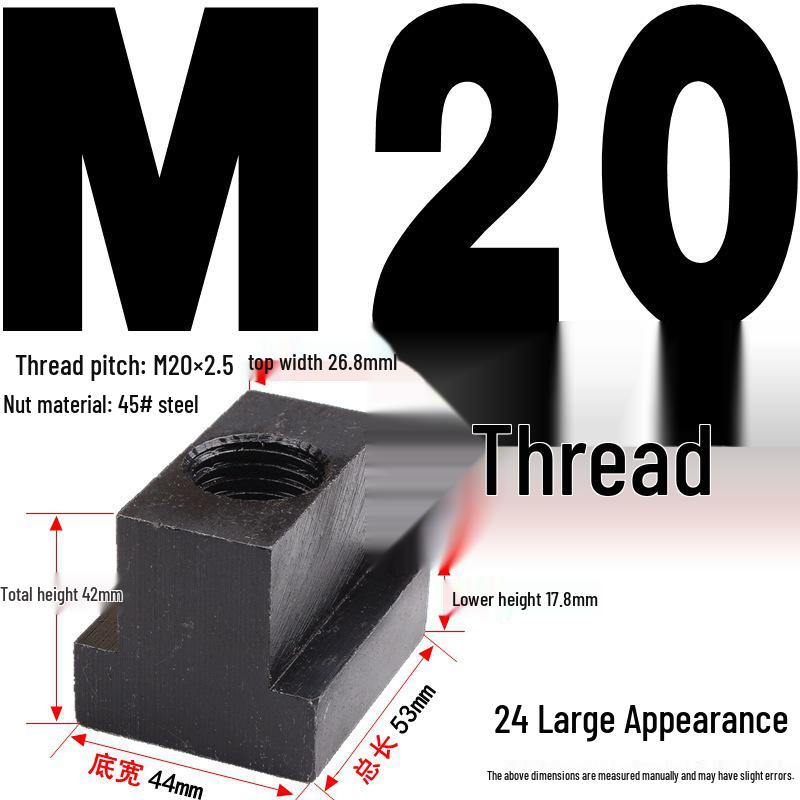 Kangfei 45# Steel T-Nut for M6-M20 Bolts
