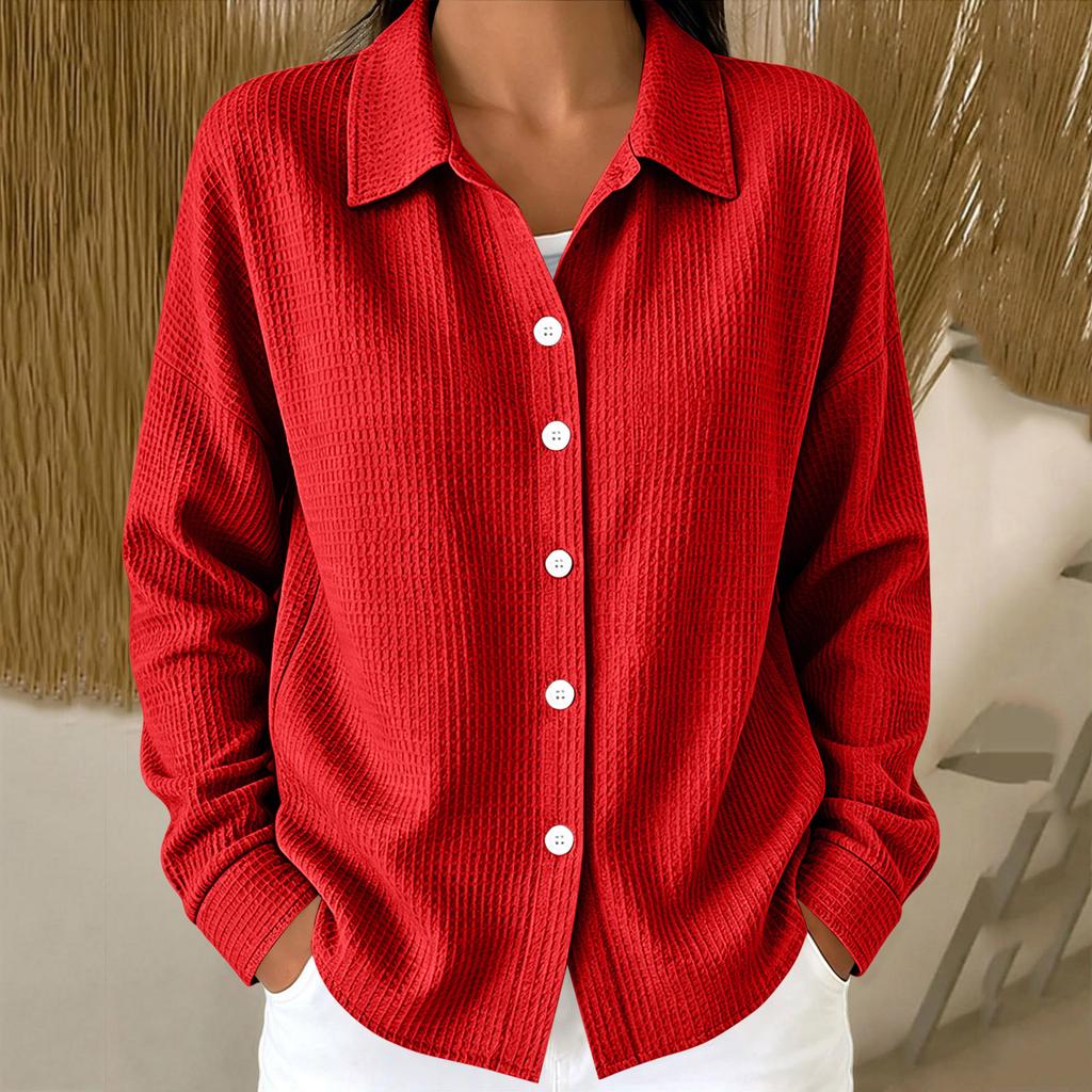 Women's Casual Knit Cardigan Button Front Lapel Collar Lightweight Outerwear
