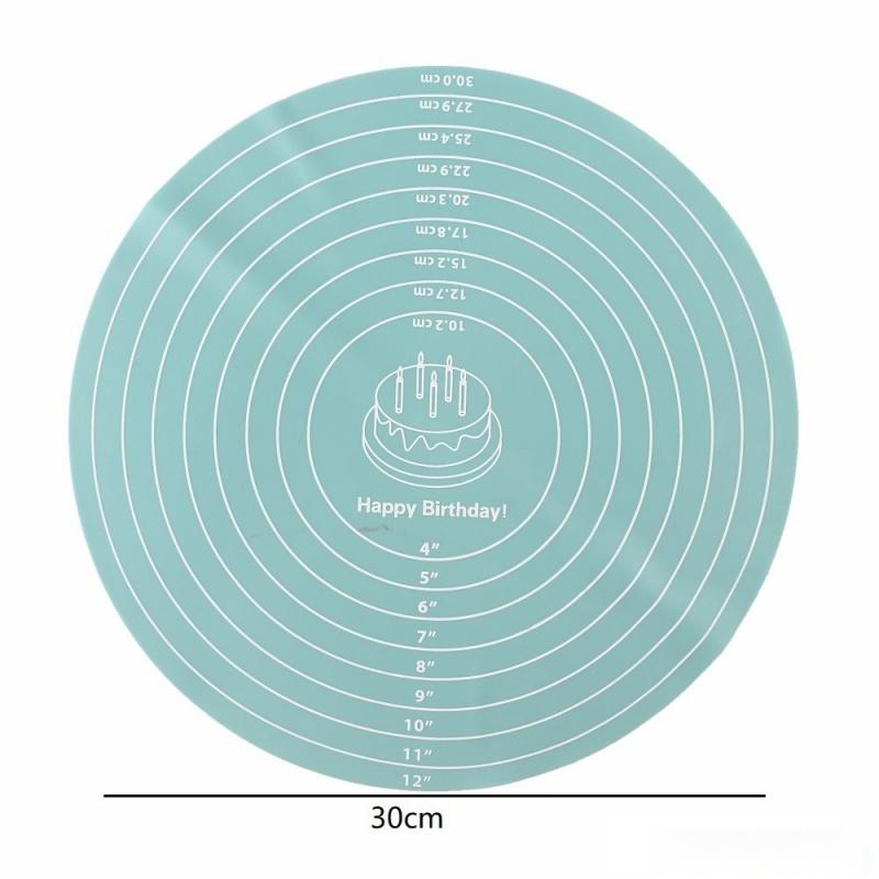 1Pc silicone circular scale pad kneading pad insulation pad kitchen supplie high temperature resistant anti slip pad rolling pad