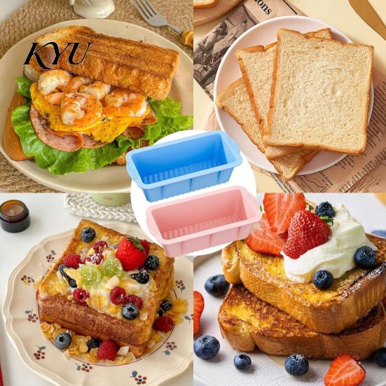 Microwave Safe Baking Pan Rectangular Silicone Toast Pan, Non-stick Multifunctional Mold, Heat Resistant Flexible Bakeware Food Grade Loaf for