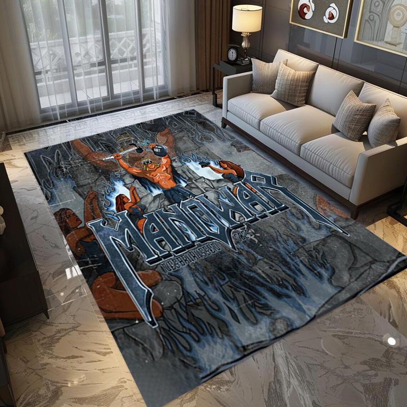 Manowar: Blood Kings carpet Doormat Living room and bedroom mats Dormitory decoration Bathroom mat Office chair cushion