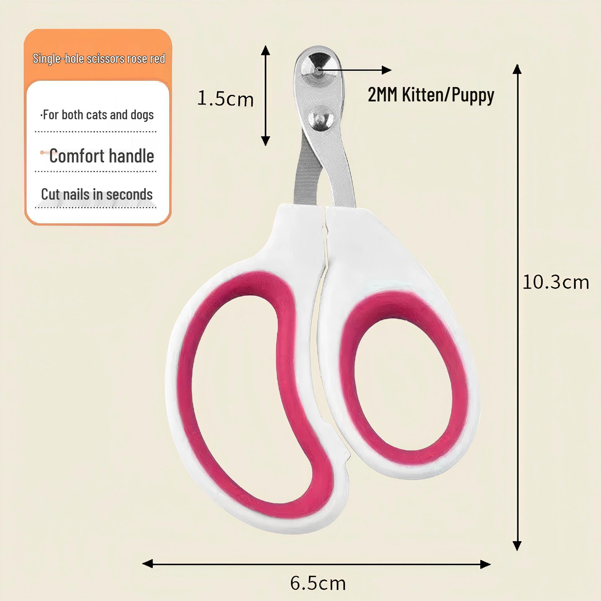 

Ножницы для когтей из нержавеющей стали с круглым отверстием для маленьких питомцев OPP Package