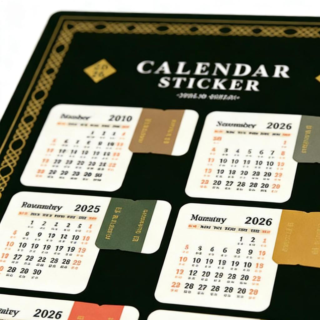 2026 Calendar Stickers 2 Sheets Vintage Gold Foil Notebook Planner Index Stickers Yearly Monthly Planner To Do List Bookmarks