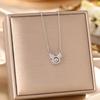 Women's Silver Titanium Steel Necklace with Micro-Inlaid Zircon - Elegant, Durable Clavicle Chain Jewelry