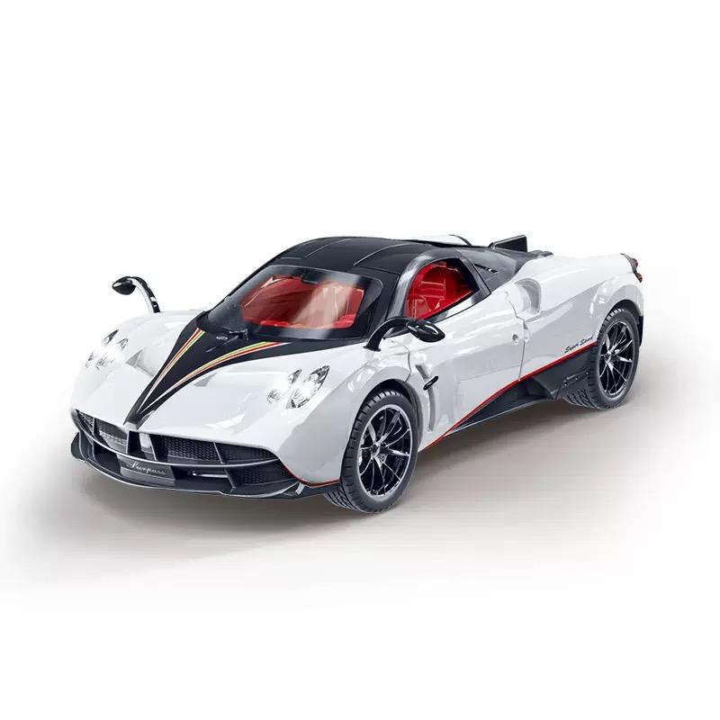 1:32 car spray sports car model with sound and light, manual door opening - ideal gift and fun toy inertia toy light music