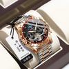 Für POEDAGAR 1410 Luxus Herren Automatik Mechanische Uhr Edelstahl Leuchtend Wasserdicht 22mm Armbandbreite Analoganzeige