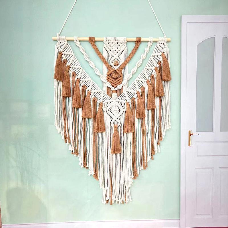 Handmade Indian Dream Catcher Feather Wind Chime - Creative Wall Hanging for Bedroom or Homestay Decoration