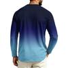 Heren Casual T-shirt met Ronde Hals, Raglanmouwen en Lange Mouwen
