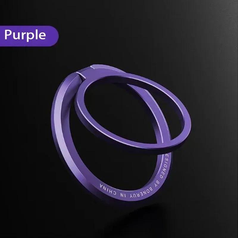 Ultra-thin Cell Phone Ring Holder Magnetic Ring Rotatable Foldable Kickstand Magnet Grip Desktop Stand for MagSafe IPhone 15 14