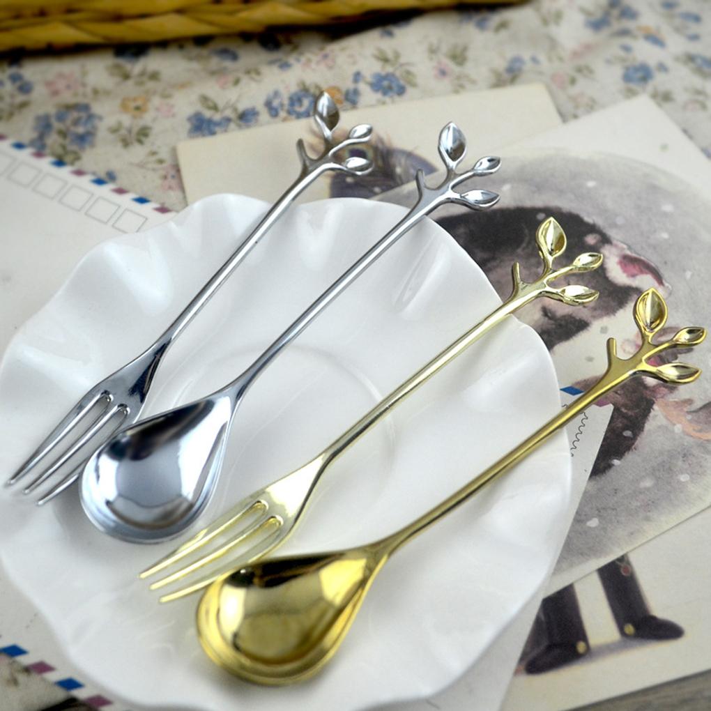 Nerezová ocel Tvar listu Kávová dezertní lžička Čajová lžička Vidlička Domácí lžíce