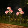 Solar Lights Outdoor Decorative Waterproof Hydrangea Walkway Lighting Solar Powered Landscaping Lights For Yard Patio Backyard