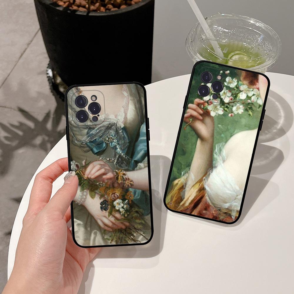 Renaissance Art Phone Case For IPhone 16 15 14 13 12 Mini 11 Pro XS Max X XR SE 6 7 8 Plus Soft Silicone Cover