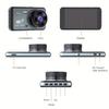 4-inch Dashcam, HD Dual-lens Touchscreen, WiFi Car Dashcam