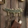 Feather Hook, Cast Iron Wall Decoration Hooks, Vintage Style Waterproof Rust-Resistant Hanger, for Entrance Hall Bedroom