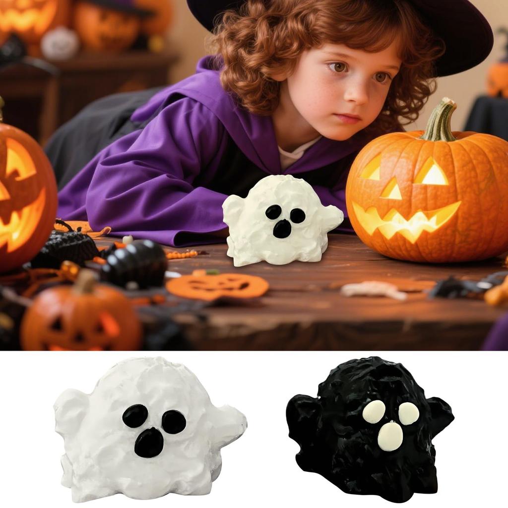 Halloween Fidget Toy Silicone Ghost Squeeze Model Party Favor Ultra-Soft Pinching Toys For Family Friends Teens Youth Women Men