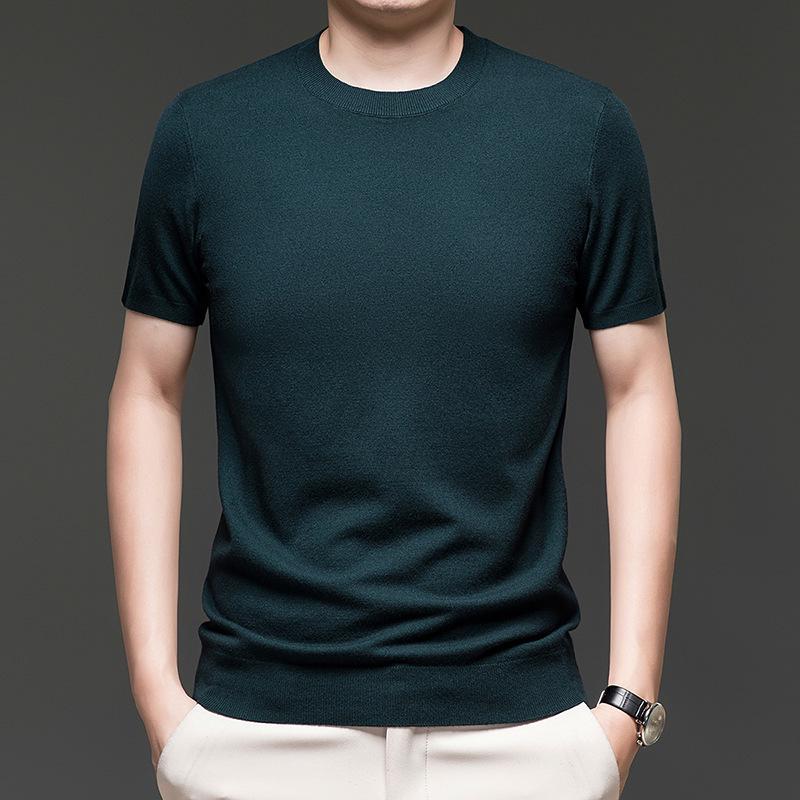 Men's Casual Round Neck Thin Knit Pullover Sweater