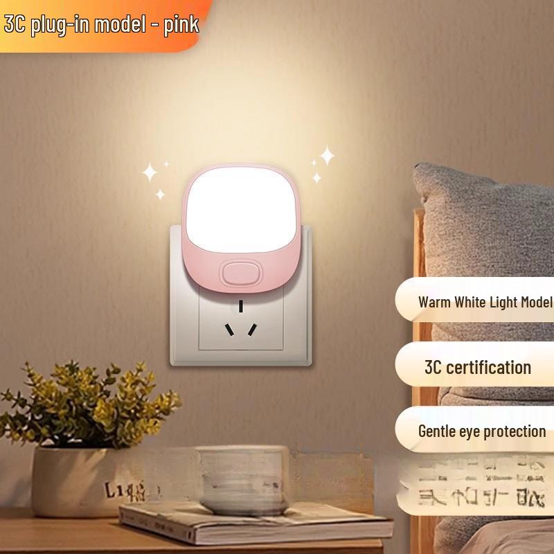 Soft Glow Baby Night Light with Remote Control – Eye-Friendly Plug-In for Bedroom and Nursery