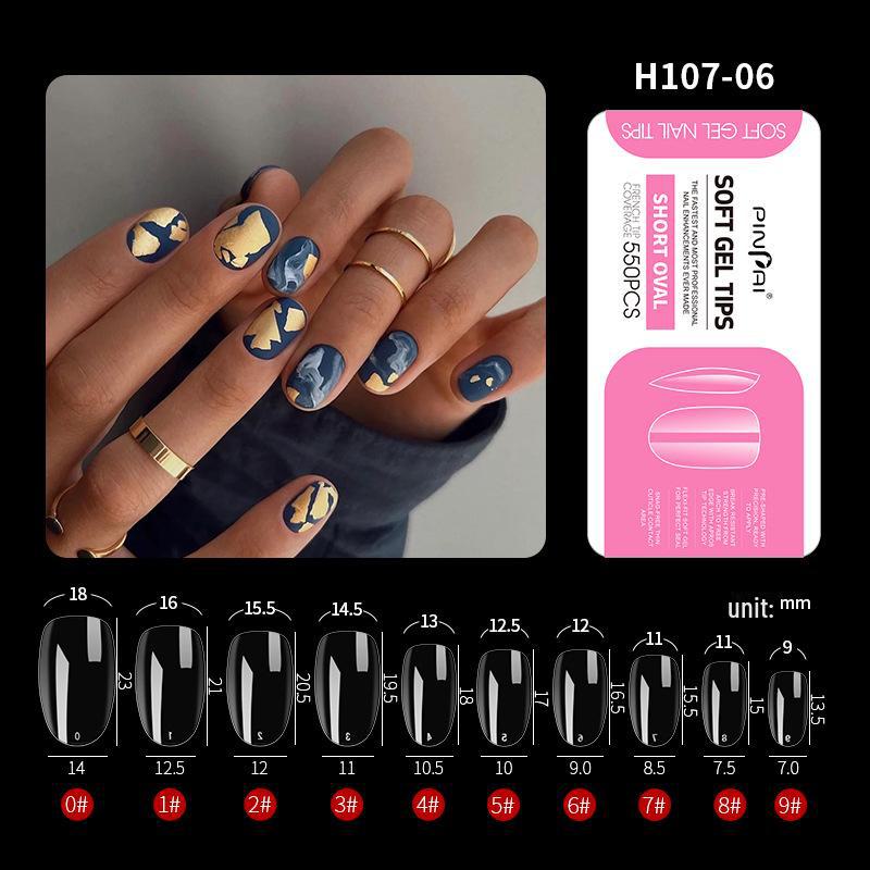 Frosted Fine Dog White Nail Art Tips - Ultra-thin Seamless False Nail Stickers