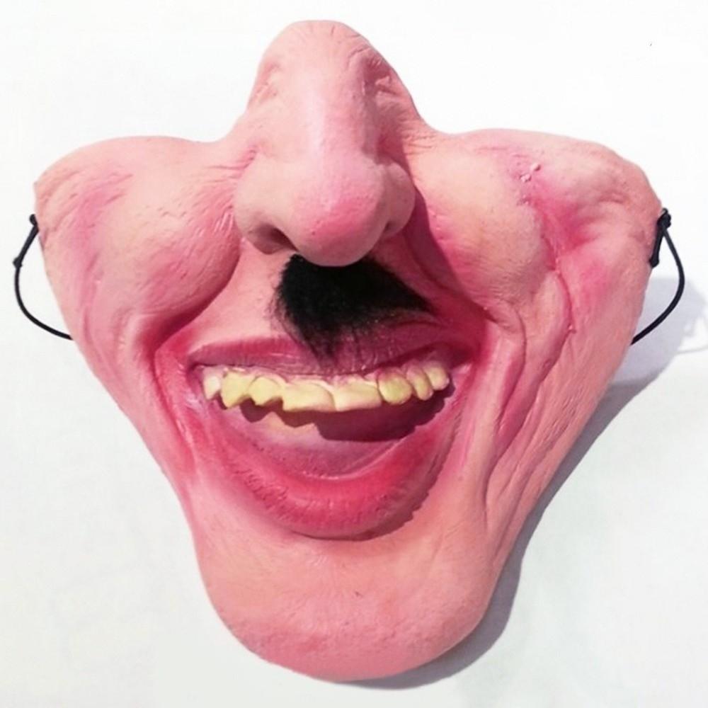 Anti-Bite Funny Dog Half Face Mask Anti-Scavenge Grinning Dog Mask Cosplay Props