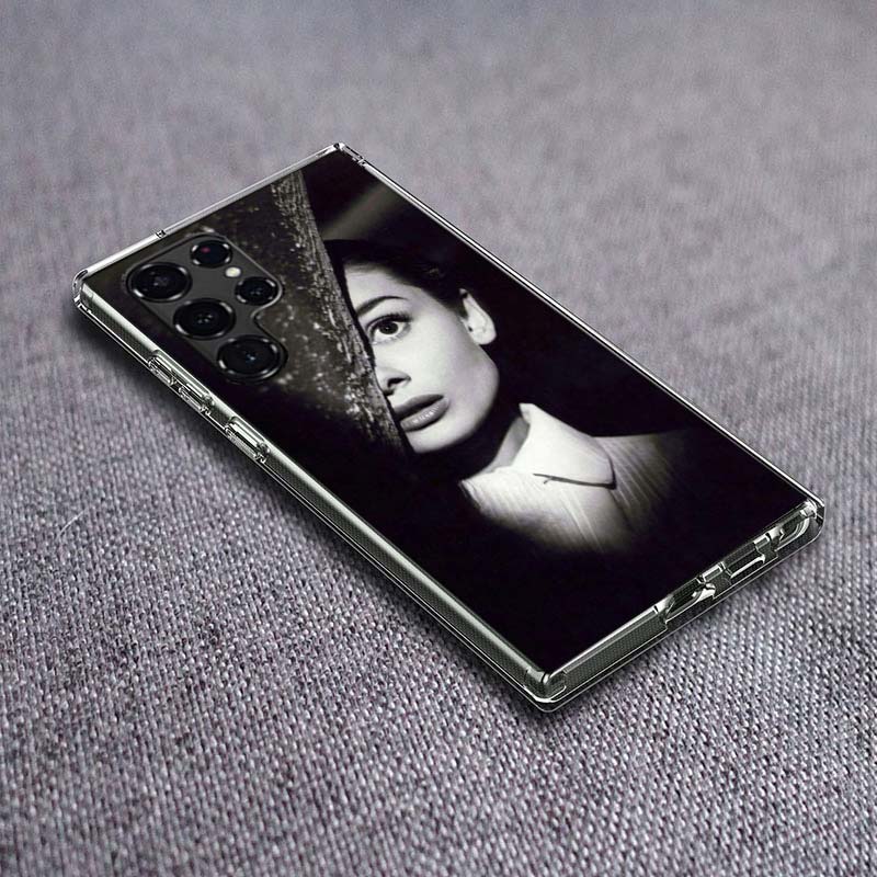 

Audrey Hepburn Phone Case For Samsung Galaxy S24 S23 S21 S20 FE S22 S26 Ultra S25 Edge S10 Plus Cover Clear TPU Capa Shell Coque Samsung S25