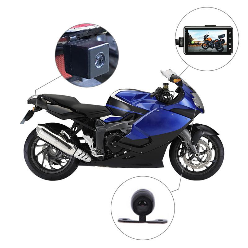 Motorcycle Driving Recorder High-definition Night Vision 720P Dual Lens Waterproof Camera Car Driving Recorder